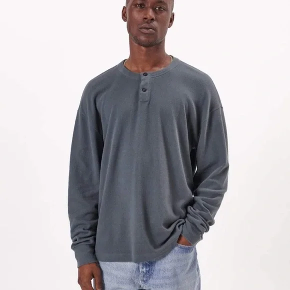 Abercrombie and Fitch Ribbed Thermal Henley size XL NWT - Picture 3 of 11